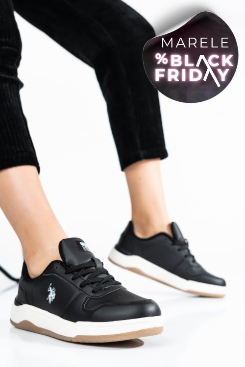 U.s. polo assn, pantofi sport black zeus