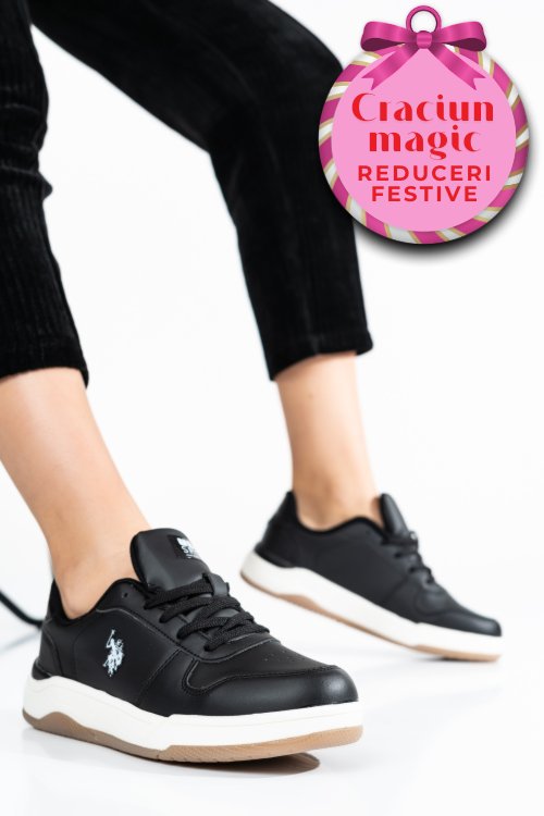 U.s. polo assn, pantofi sport black zeus