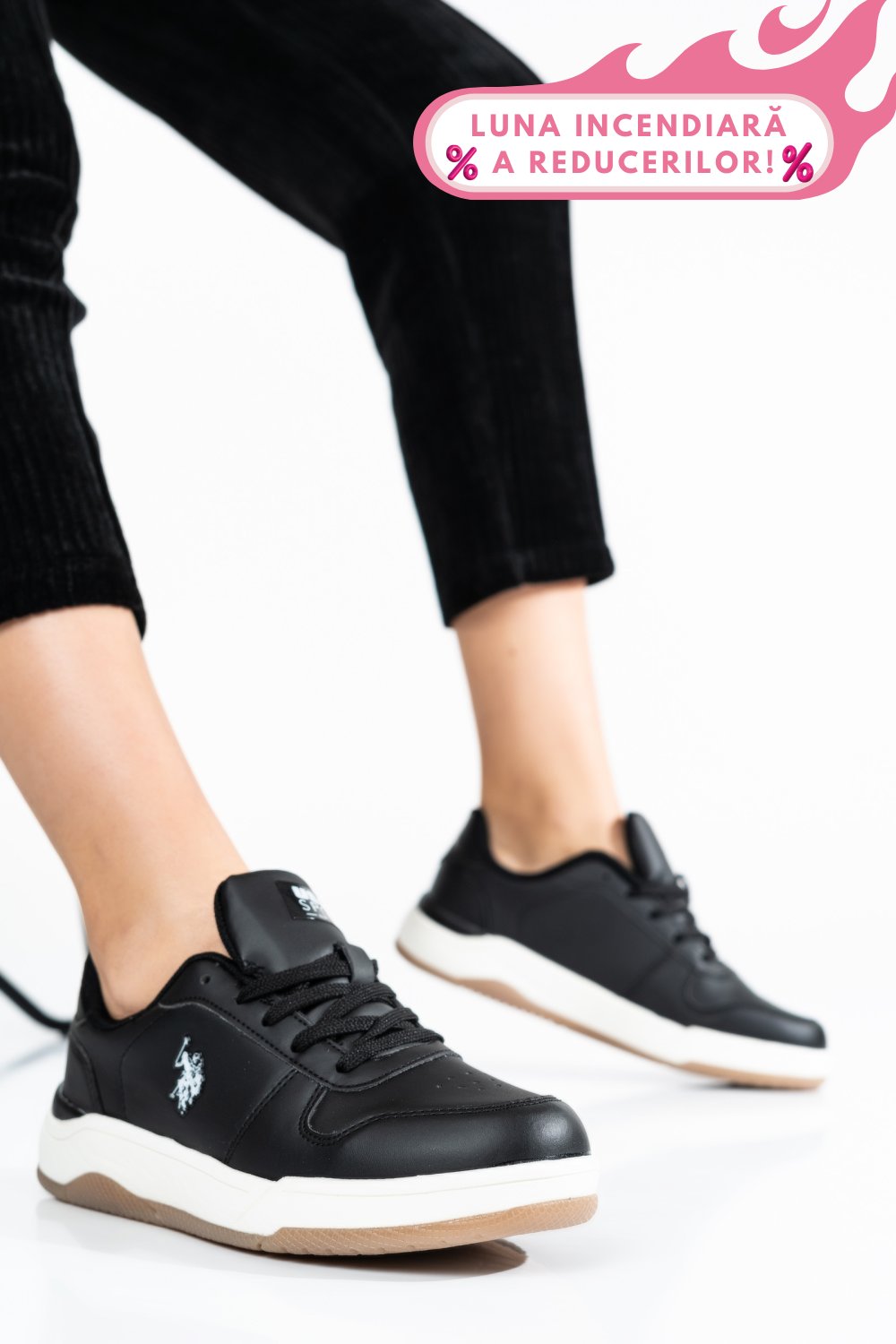 U.S. POLO ASSN, PANTOFI SPORT BLACK ZEUS