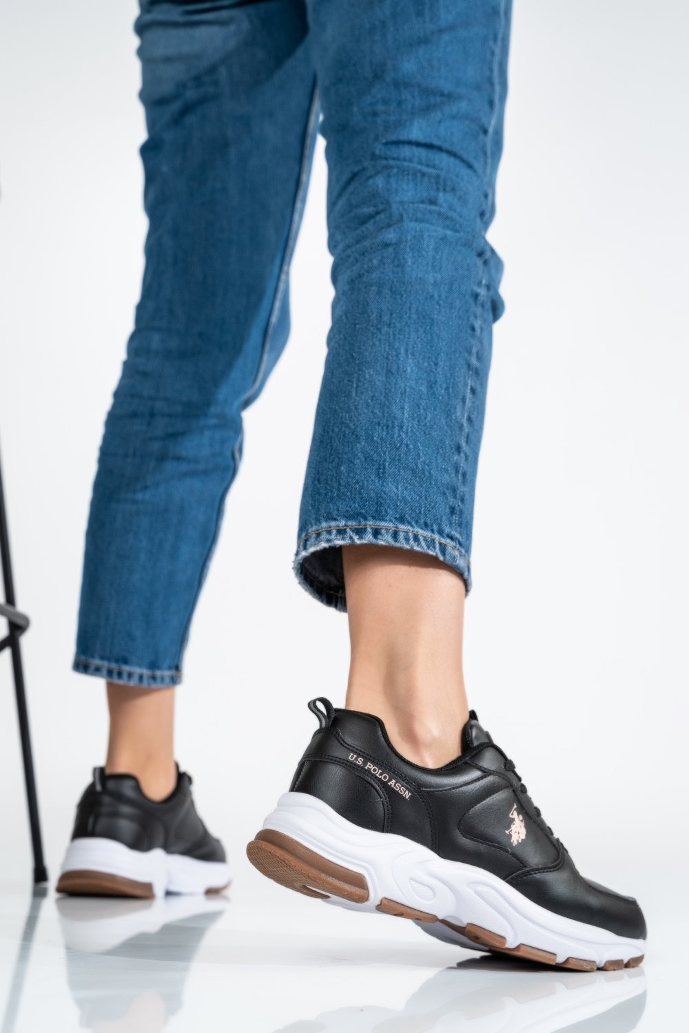 U.S. POLO ASSN, PANTOFI SPORT BLACK WHITE SORLEY