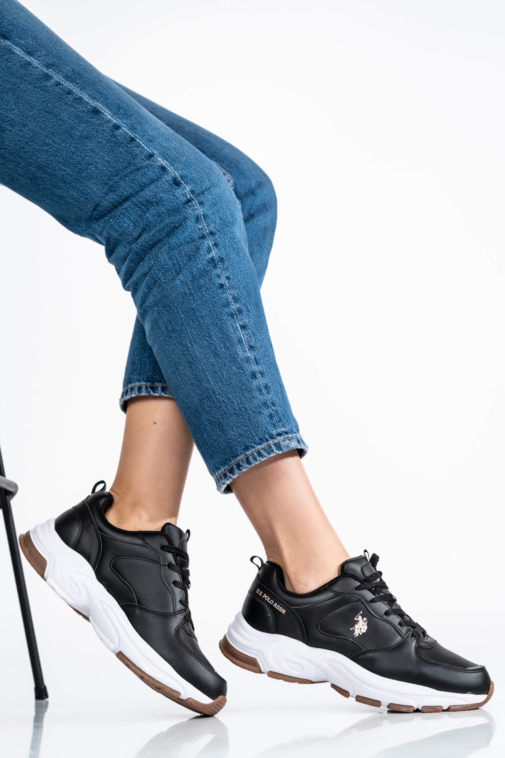 U.S. POLO ASSN, PANTOFI SPORT BLACK WHITE SORLEY