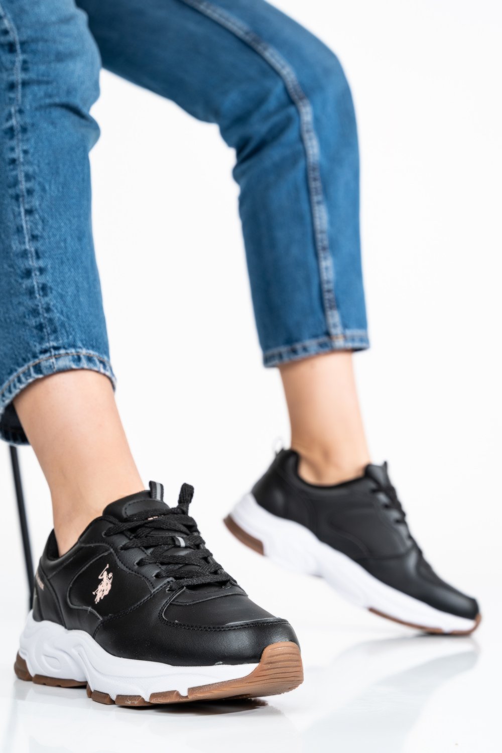 U.S. POLO ASSN, PANTOFI SPORT BLACK WHITE SORLEY