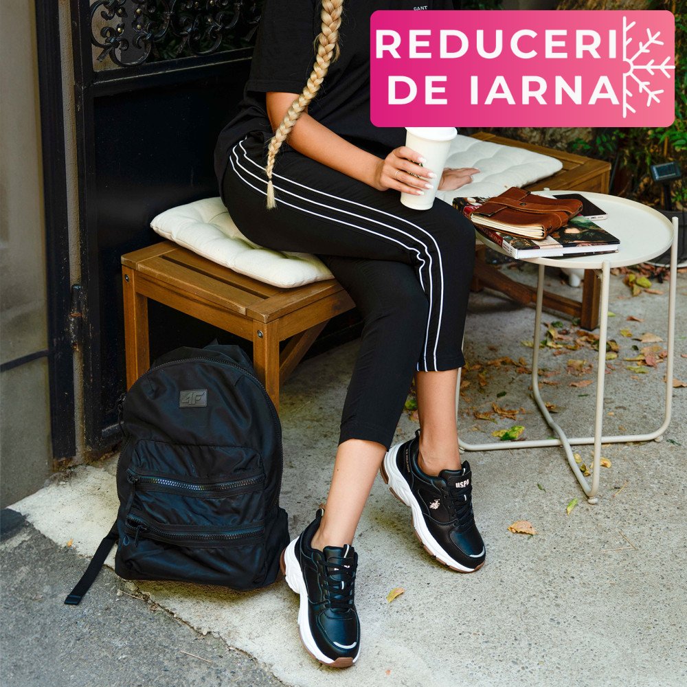 U.S. POLO ASSN, PANTOFI SPORT BLACK WHITE SORLEY