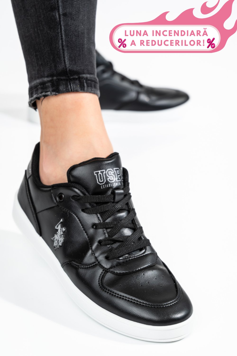 U.S. POLO ASSN, PANTOFI SPORT BLACK BLAKE