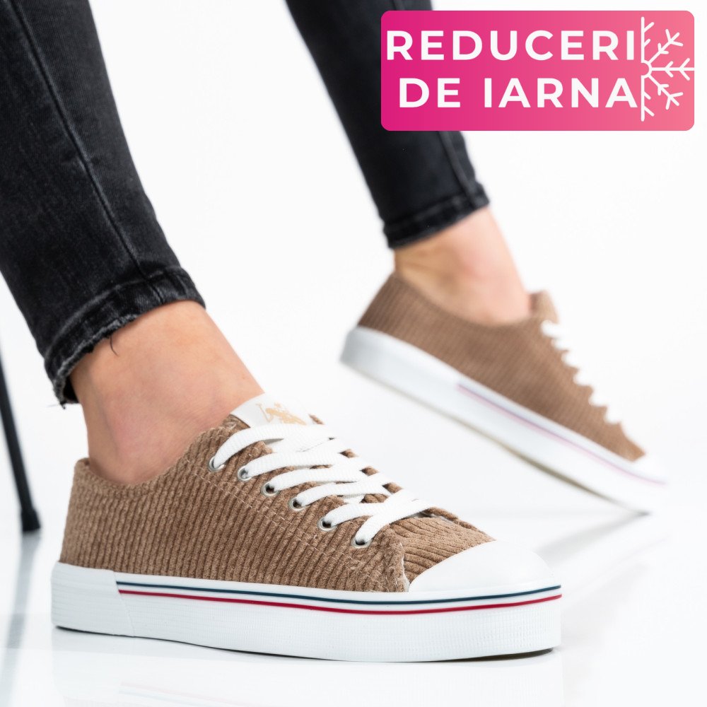 U.S. POLO ASSN, PANTOFI SPORT BEJ SUEDE PENELOPE-2FX