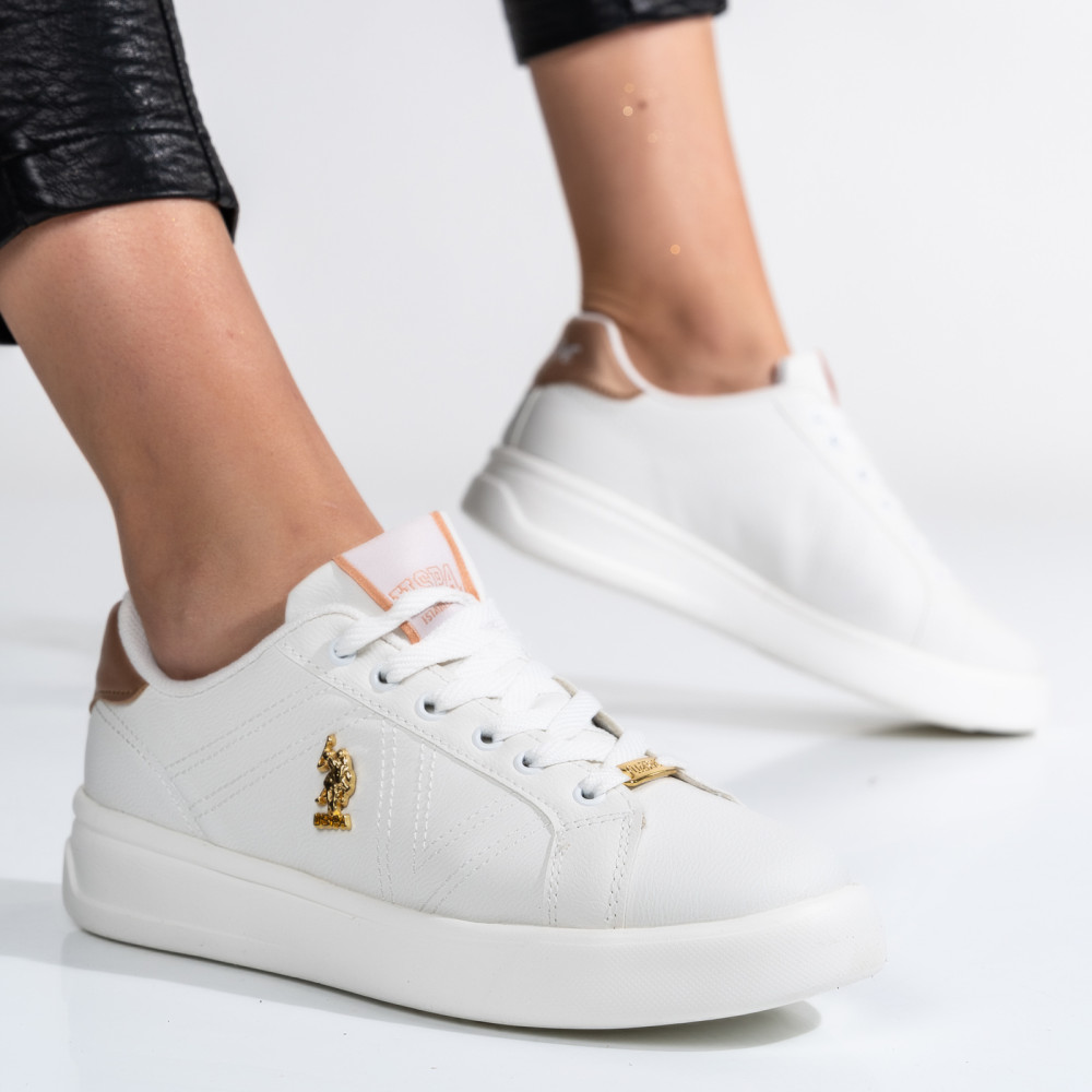 U.S. POLO ASSN, PANTOFI SPORT WHITE EXXY