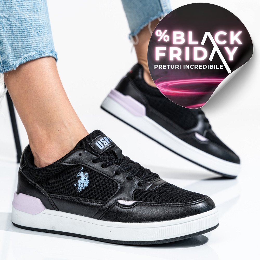 U.S. POLO ASSN, PANTOFI SPORT BLACK PARK