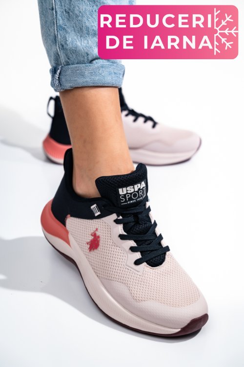 U.s. polo assn, pantofi sport pink florin