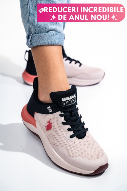U.s. polo assn, pantofi sport pink florin