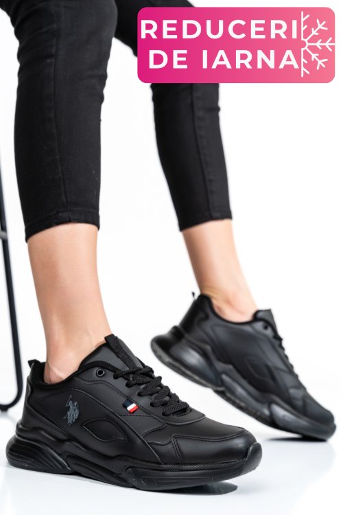 U.s. polo assn, pantofi sport black lemon