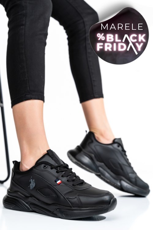 U.s. polo assn, pantofi sport black lemon