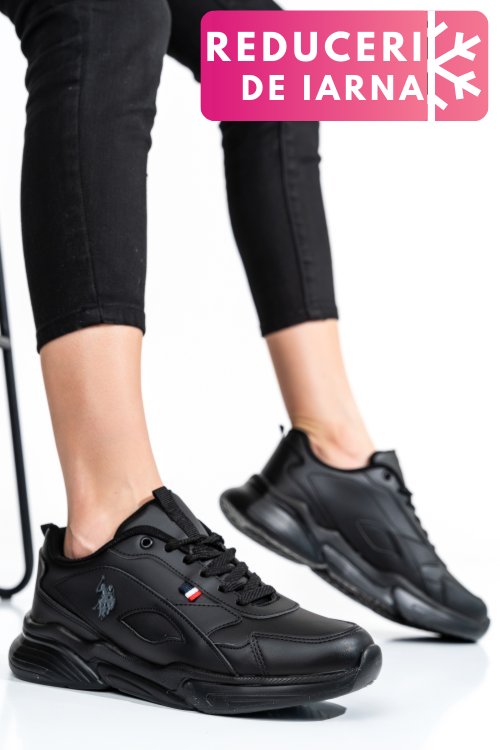 U.s. polo assn, pantofi sport black lemon