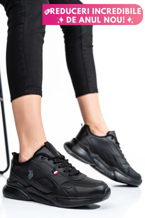 U.s. polo assn, pantofi sport black lemon