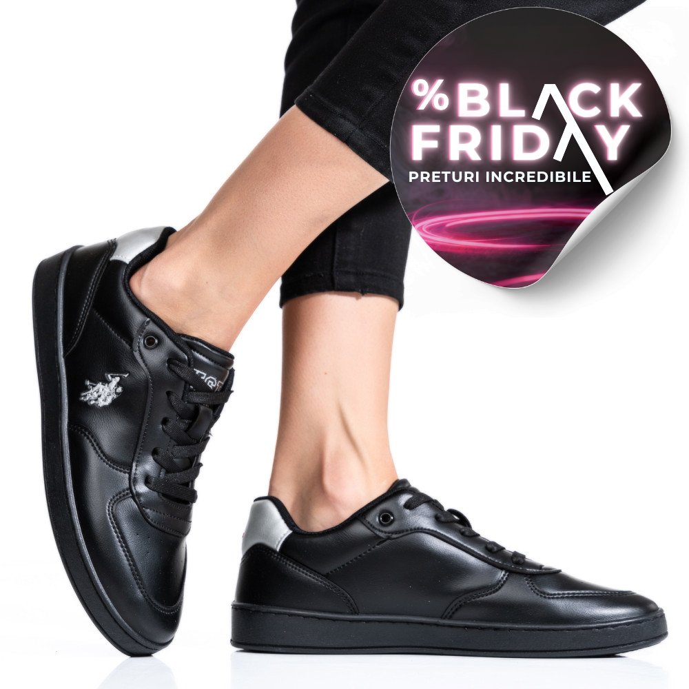 U.S. POLO ASSN, PANTOFI SPORT ALL BLACK BLAKE