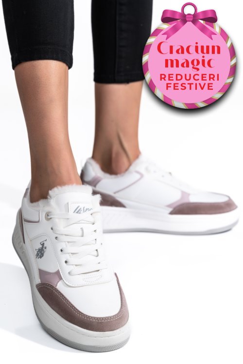U.s. polo assn, pantofi sport white gezza