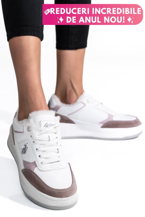 U.s. polo assn, pantofi sport white gezza