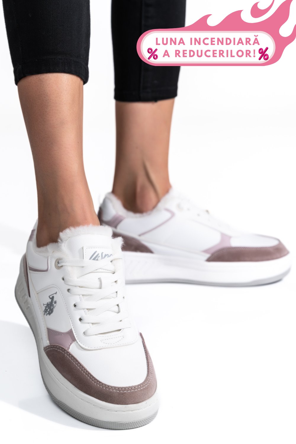 U.S. POLO ASSN, PANTOFI SPORT WHITE GEZZA