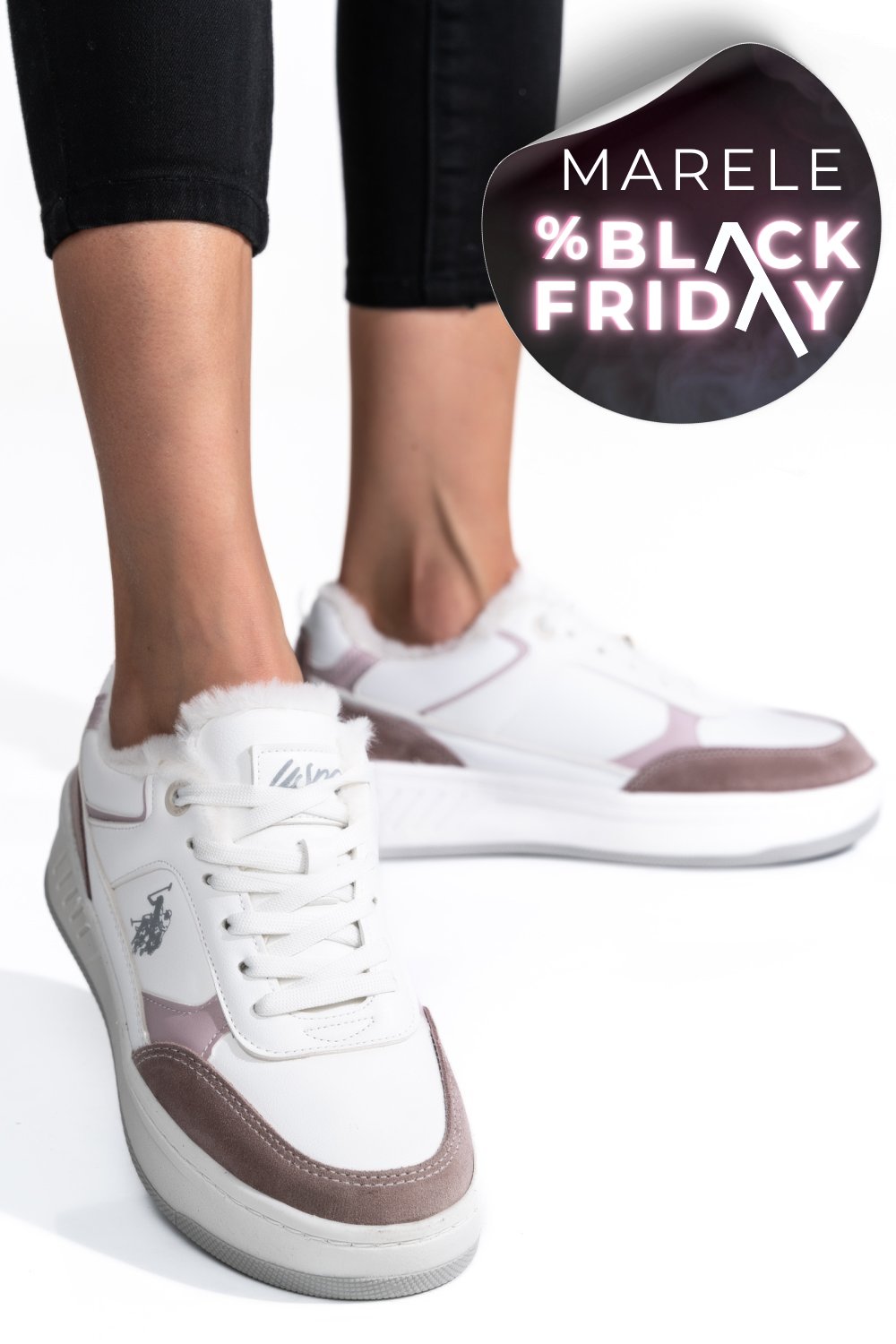 U.S. POLO ASSN, PANTOFI SPORT WHITE GEZZA