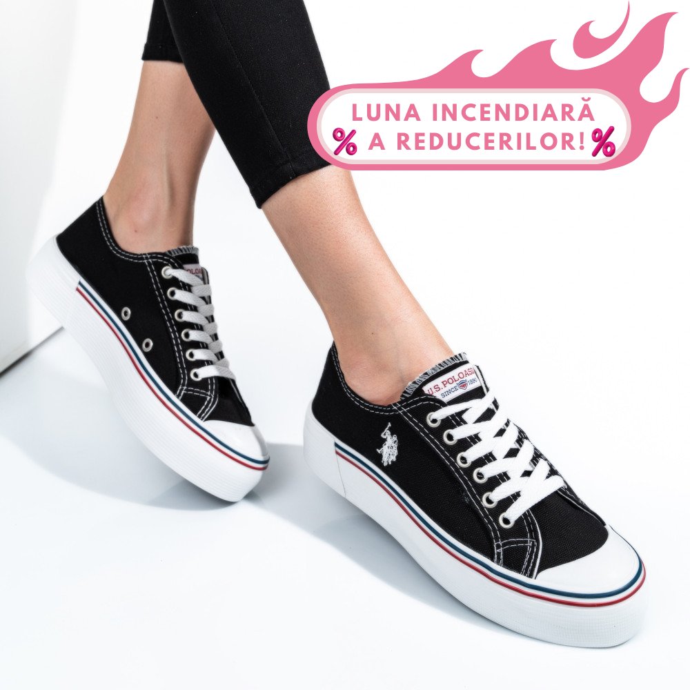 U.S. POLO ASSN, PANTOFI SPORT BLACK PENELOPE-4FX