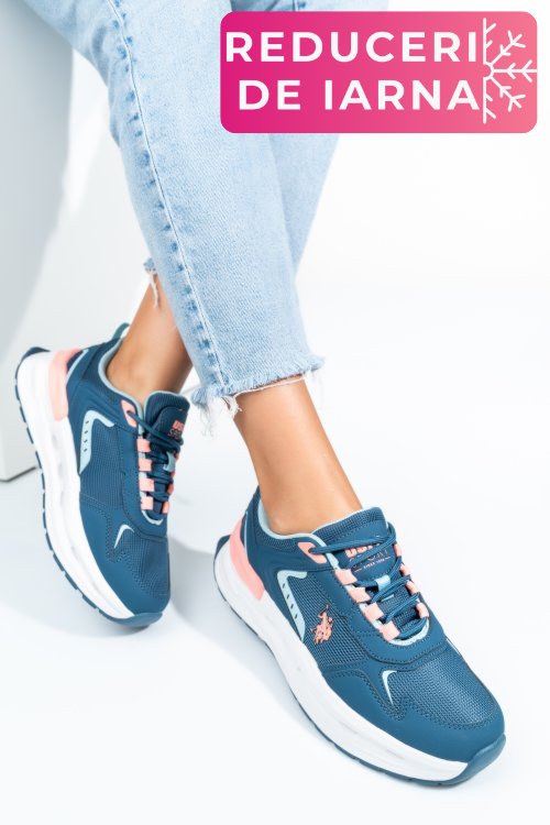 U.s. polo assn, pantofi sport navy pink