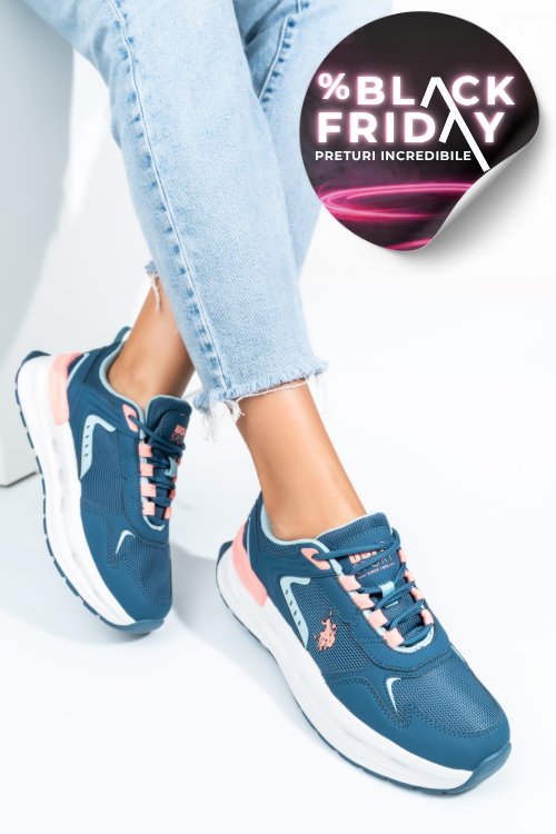 U.s. polo assn, pantofi sport navy pink