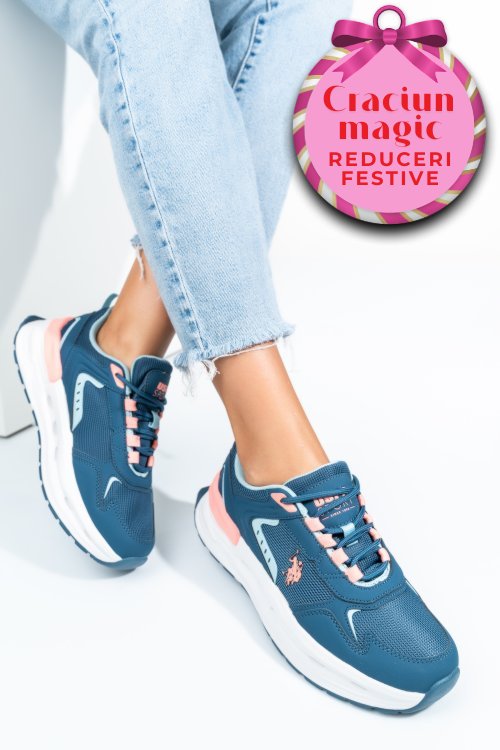 U.s. polo assn, pantofi sport navy pink