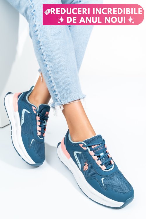 U.s. polo assn, pantofi sport navy pink