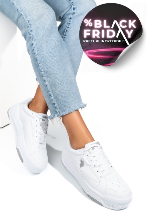 U.s. polo assn, pantofi sport white grey judy