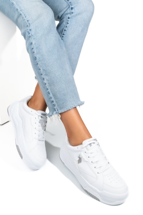 U.s. polo assn, pantofi sport white grey judy