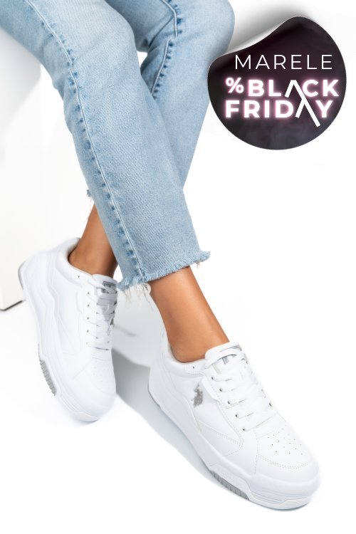 U.s. polo assn, pantofi sport white grey judy