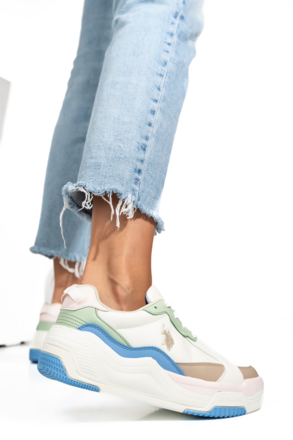 U.S. POLO ASSN, PANTOFI SPORT BEYGE ORANGE JUDY