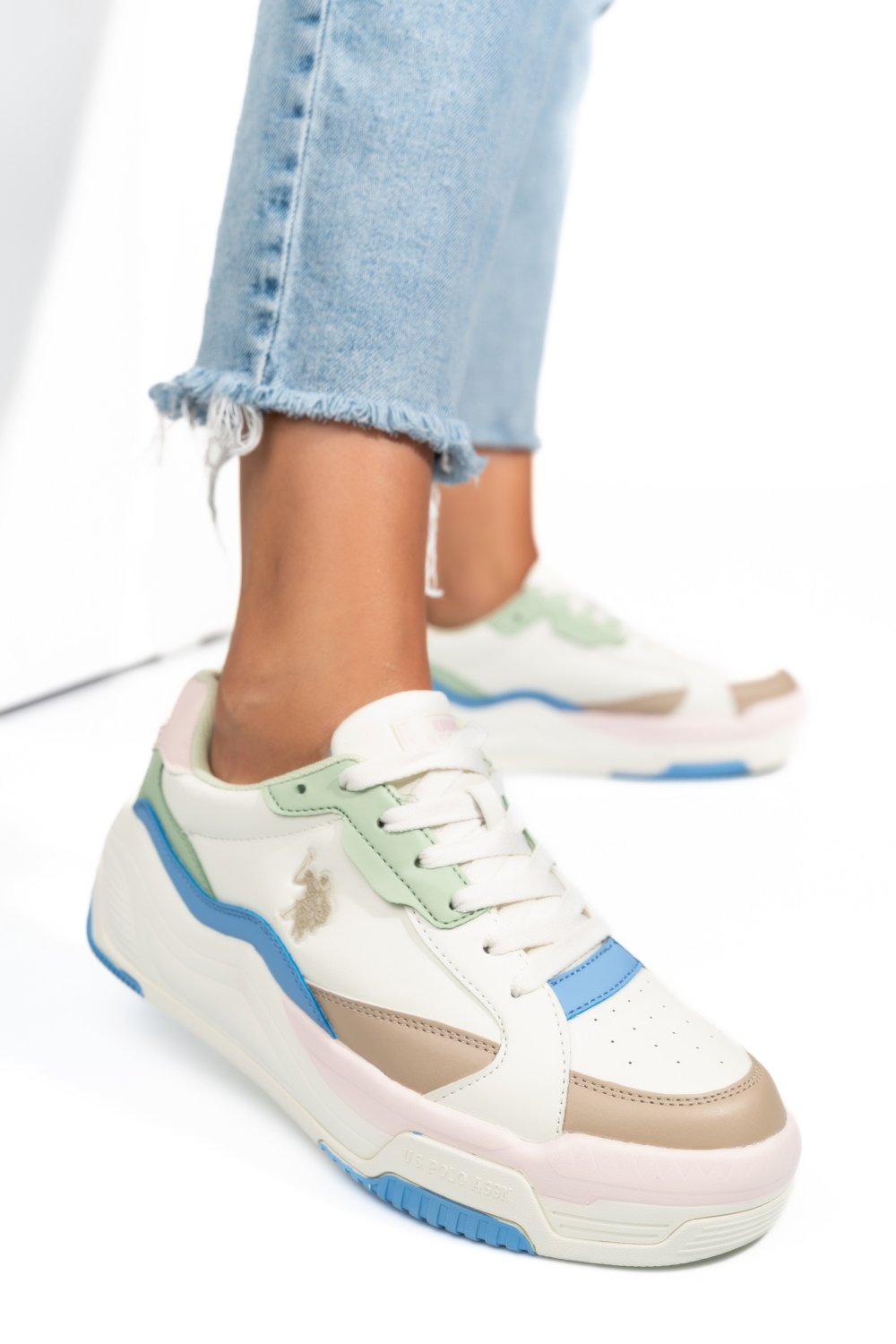 U.S. POLO ASSN, PANTOFI SPORT BEYGE ORANGE JUDY