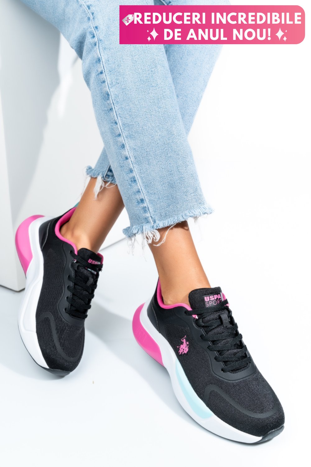 U.S. POLO ASSN, PANTOFI SPORT BLACK WILLY