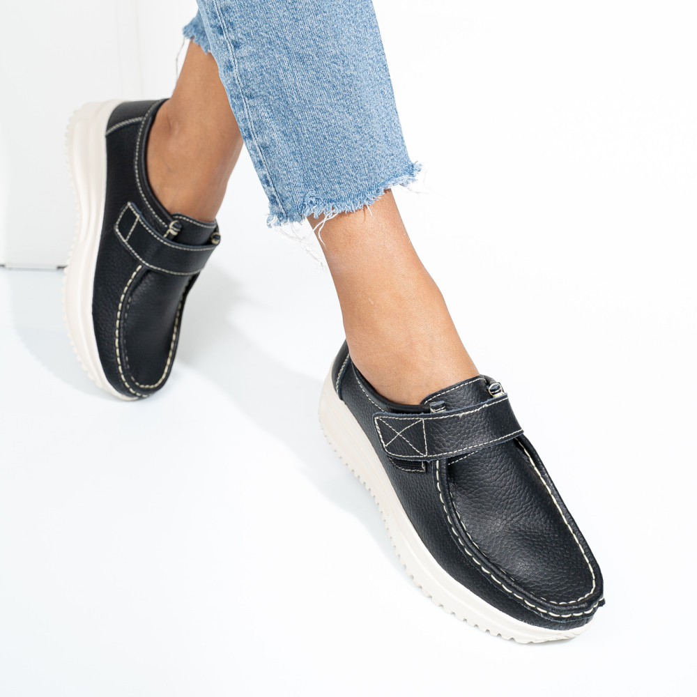 MOCASINI NEGRI PIELE NATURALA MSPM215