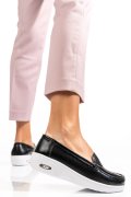 ESPADRILE BLACK WHITE PIELE NATURALA YSPXR003