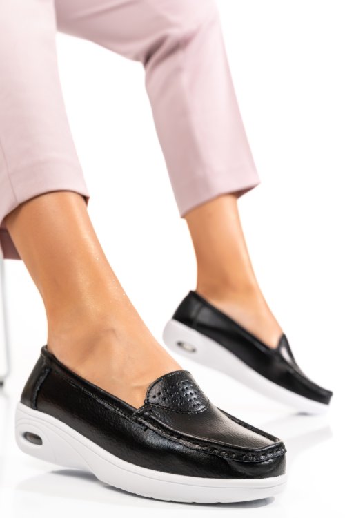 Espadrile black white piele naturala yspxr003
