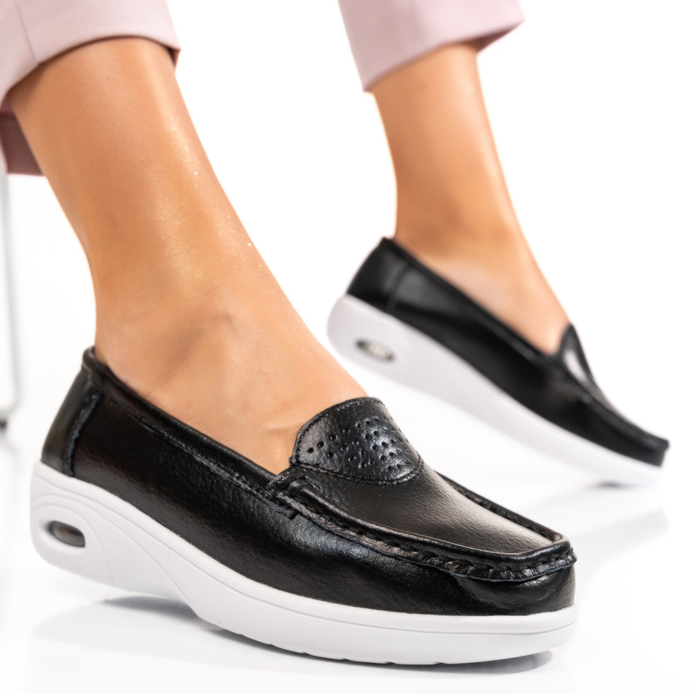 ESPADRILE BLACK WHITE PIELE NATURALA YSPXR003