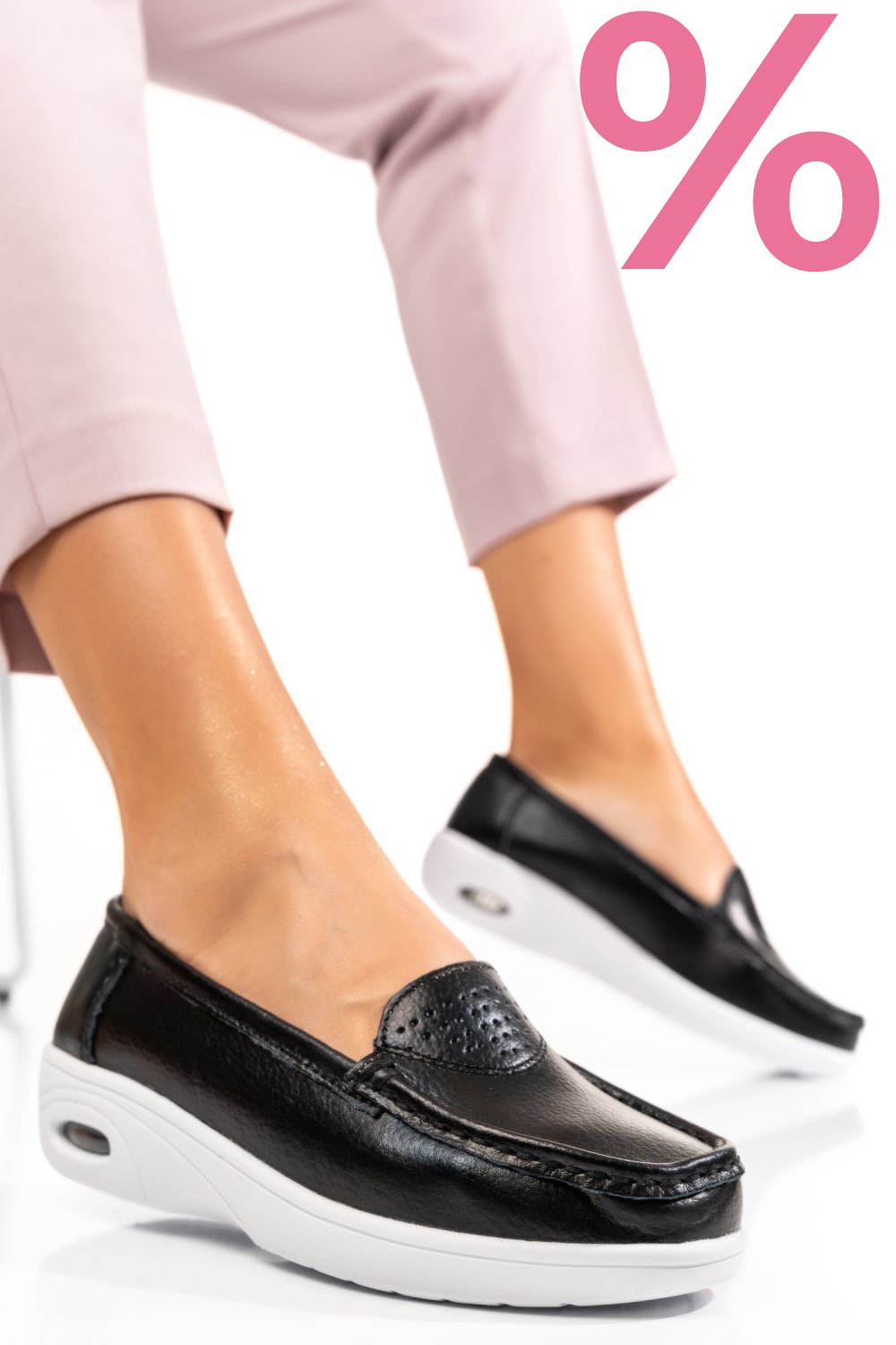 ESPADRILE BLACK WHITE PIELE NATURALA YSPXR003