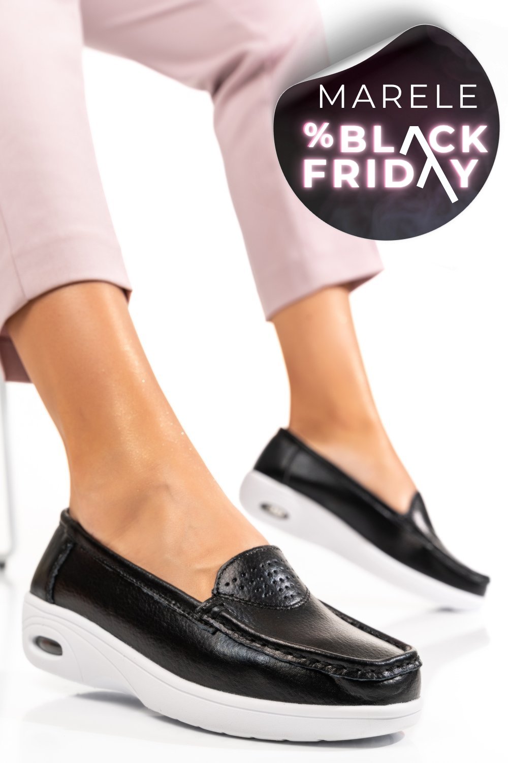 ESPADRILE BLACK WHITE PIELE NATURALA YSPXR003