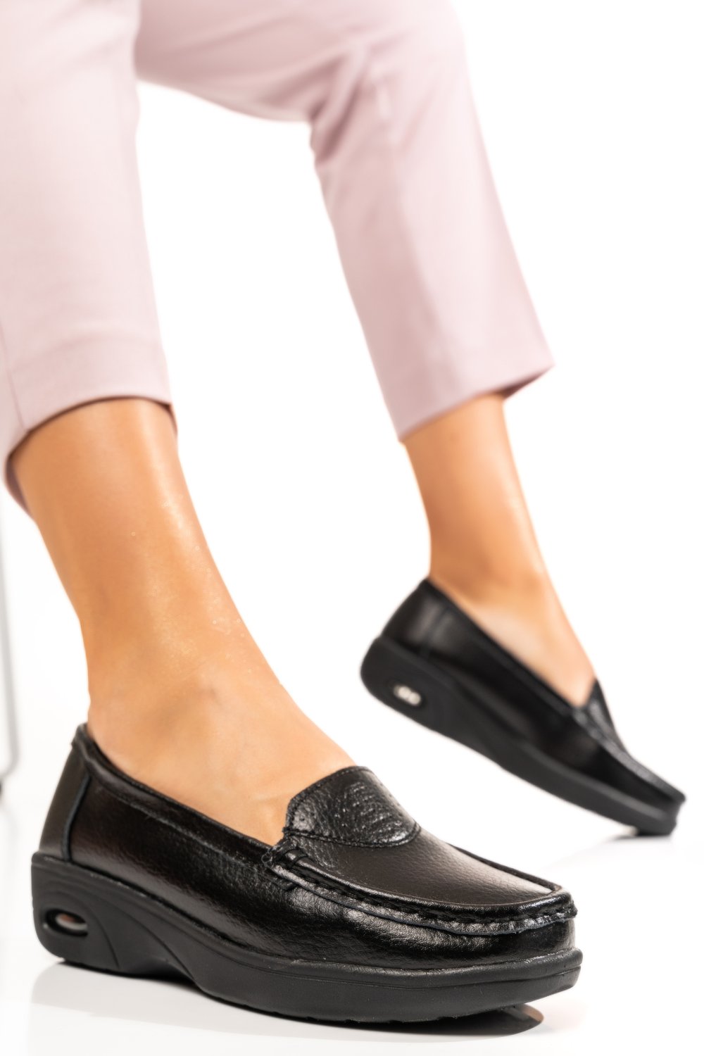 ESPADRILE BLACK PIELE NATURALA YSPXR003