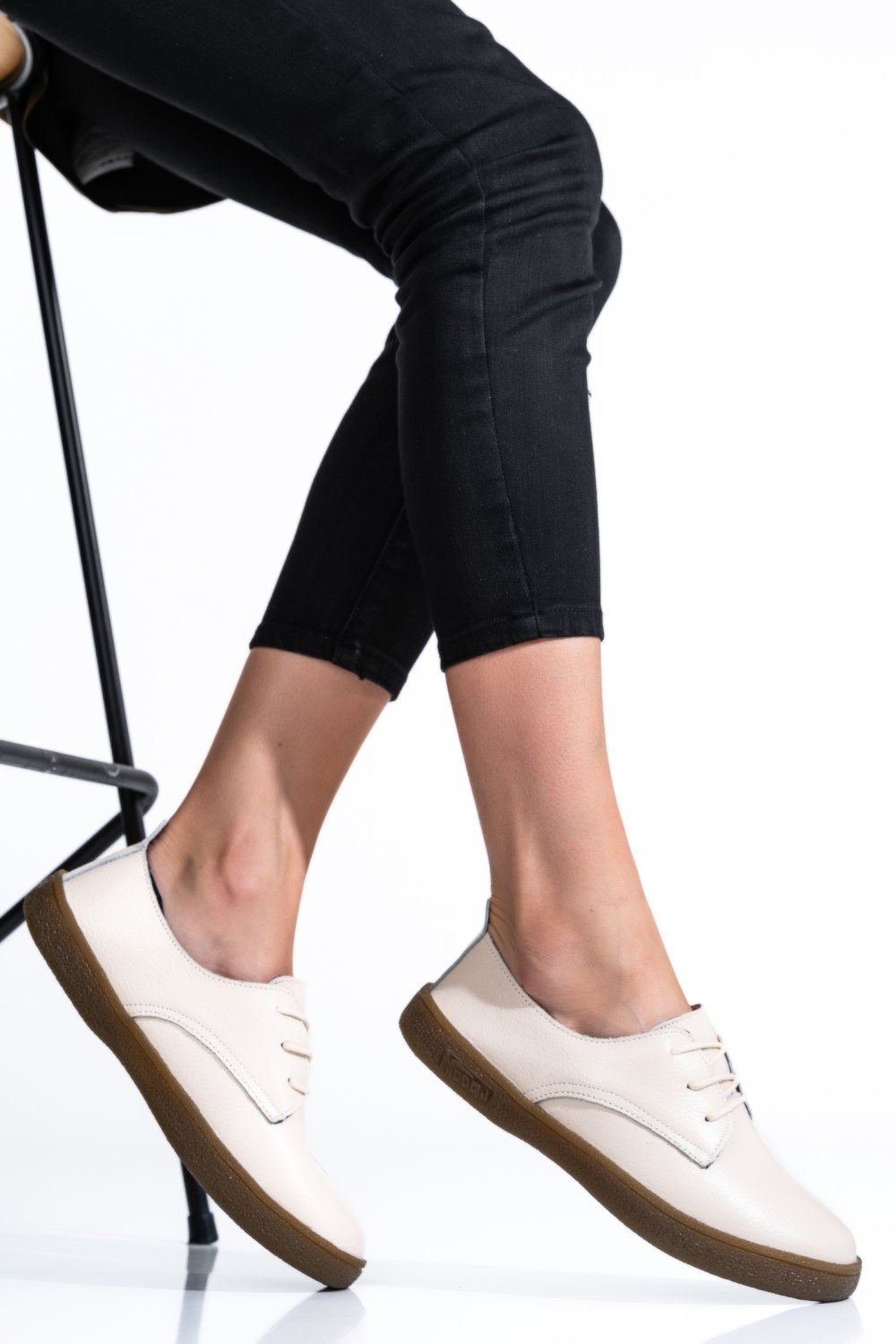 PANTOFI BEJ PIELE NATURALA 2SP05