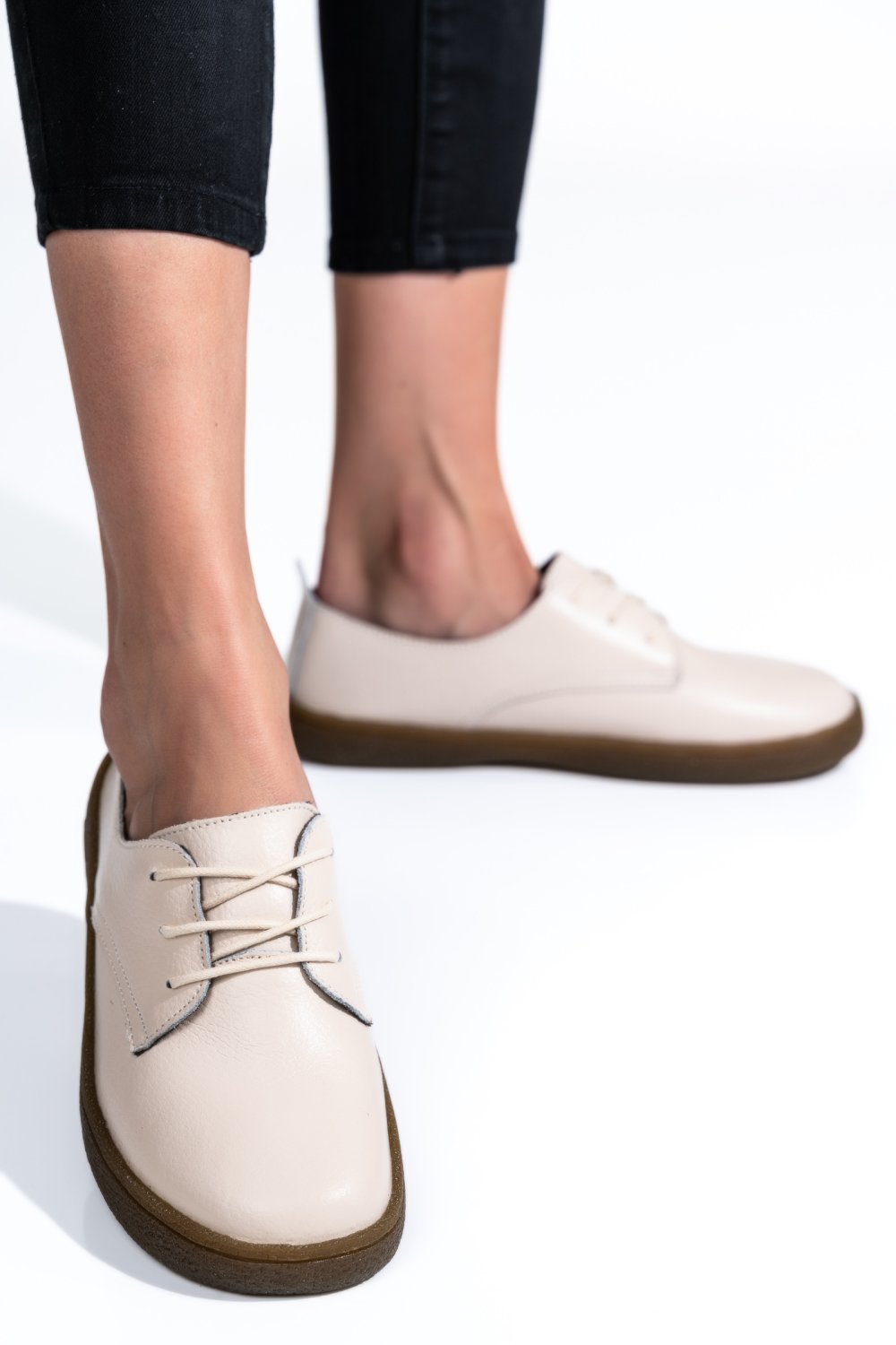 PANTOFI BEJ PIELE NATURALA 2SP05