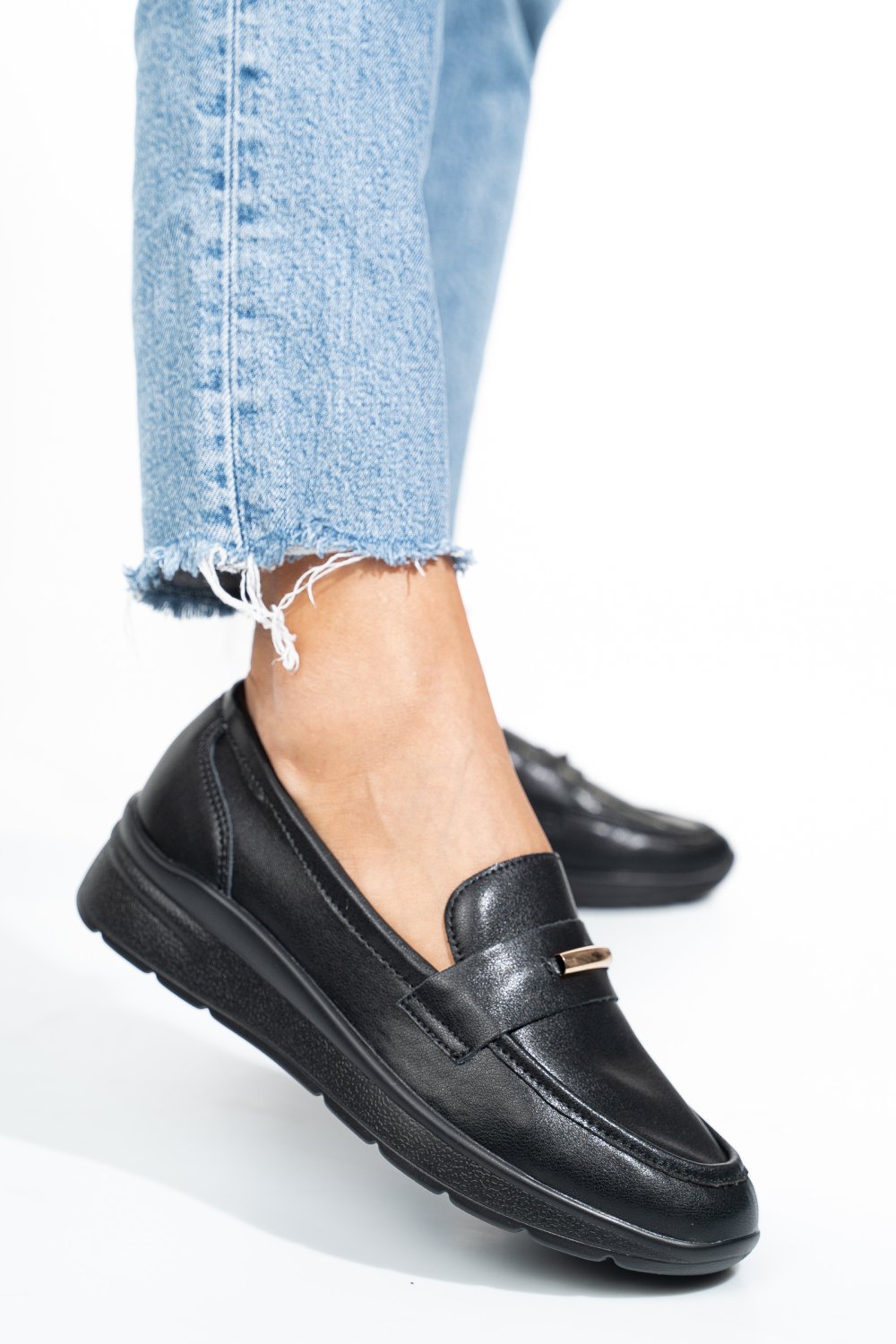 MOCASINI NEGRI PIELE NATURALA QSPL793