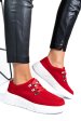 Pantofi sport rosii piele naturala intoarsa aspw202318