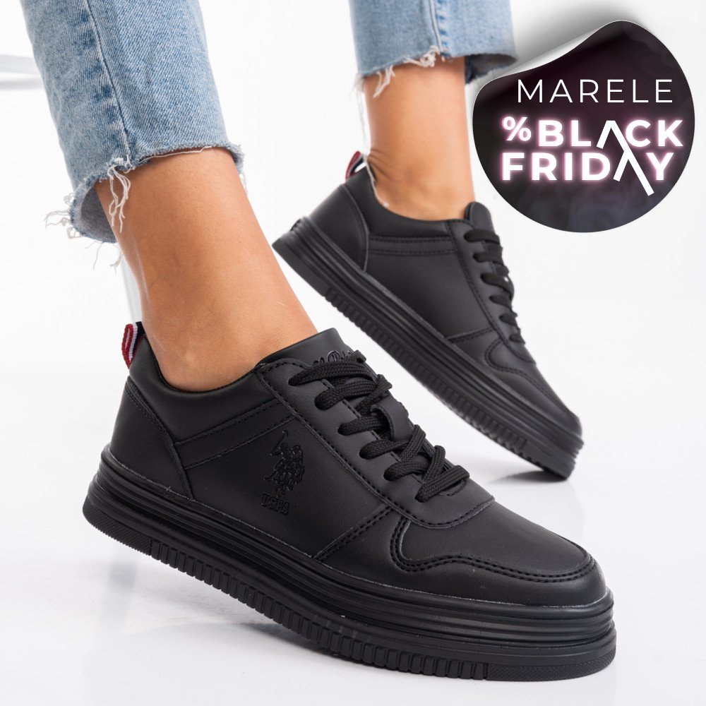 U.S. POLO ASSN, PANTOFI SPORT BLACK SURI-1PR