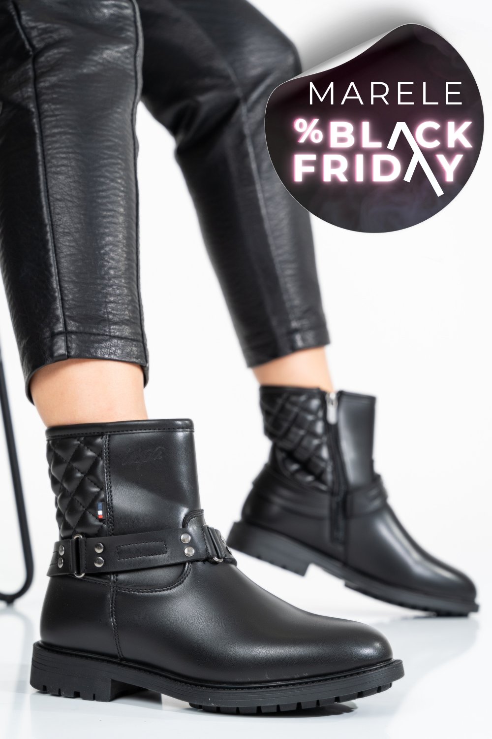 U.S. POLO ASSN, GHETE DAMA BLACK BLOOM