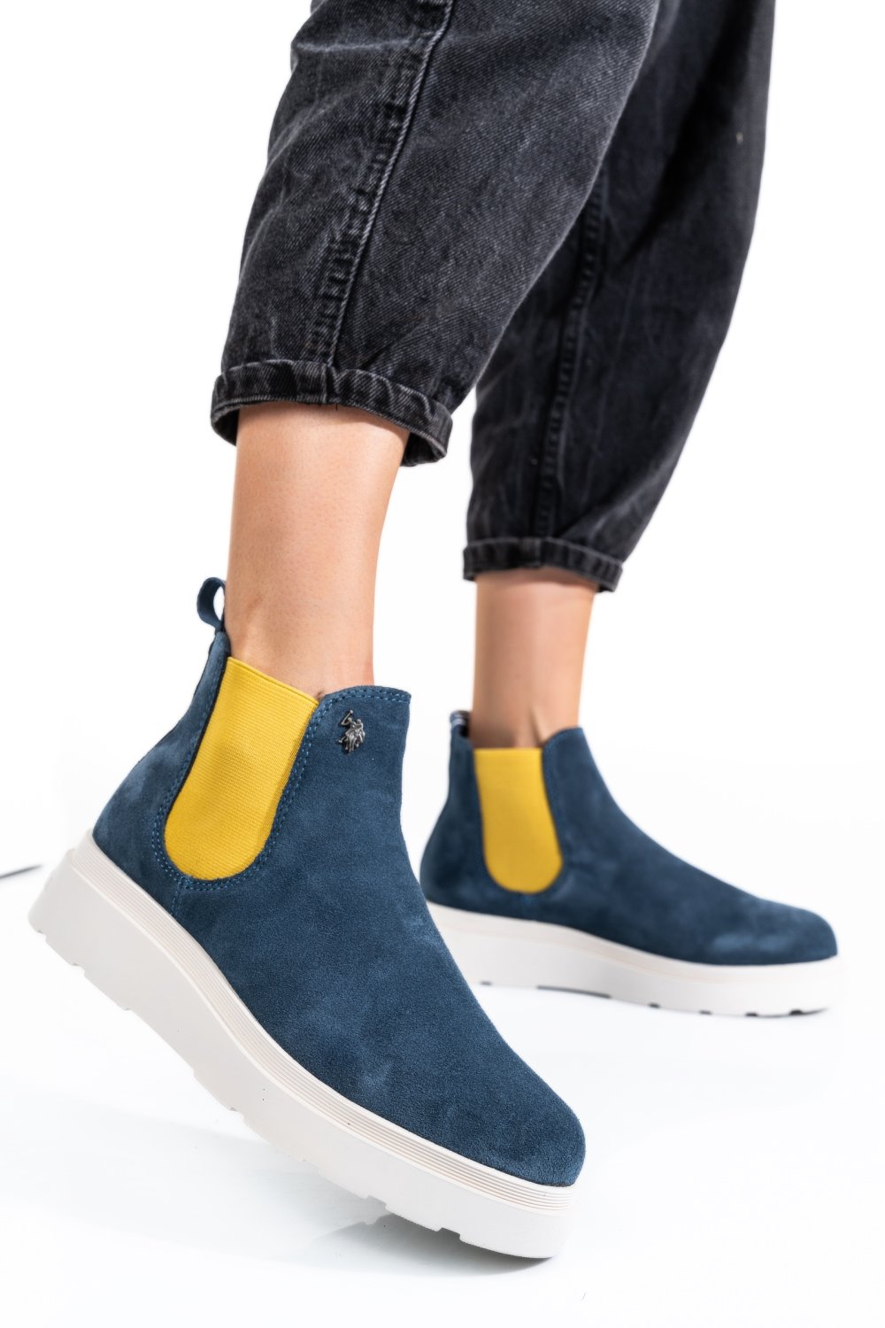 U.S. POLO ASSN, GHETE DAMA NAVY YELLOW PENNY004