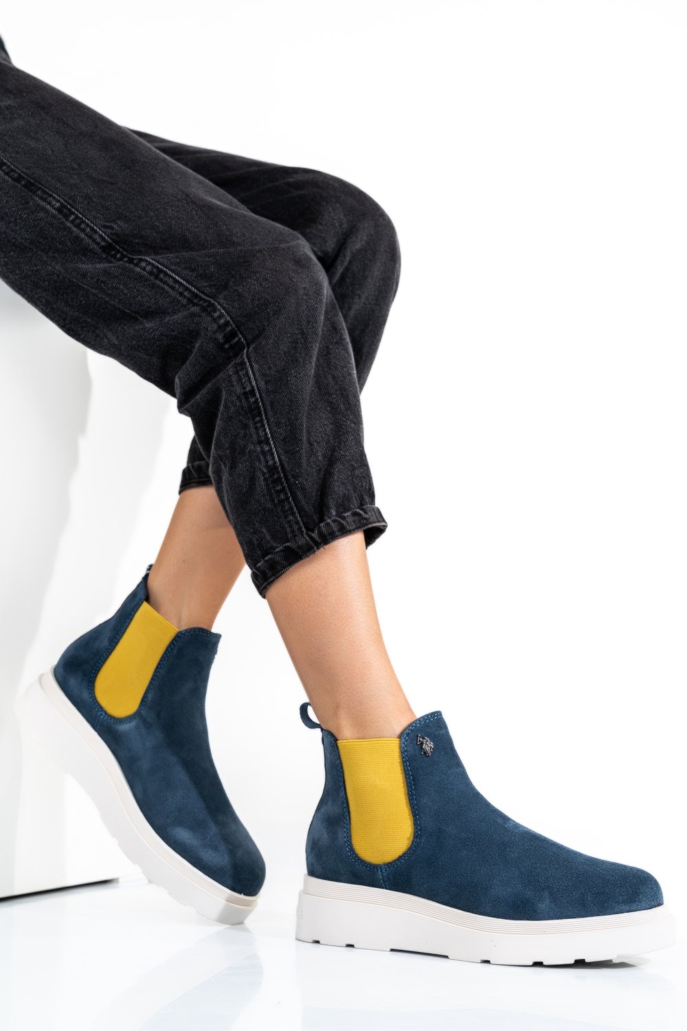 U.S. POLO ASSN, GHETE DAMA NAVY YELLOW PENNY004