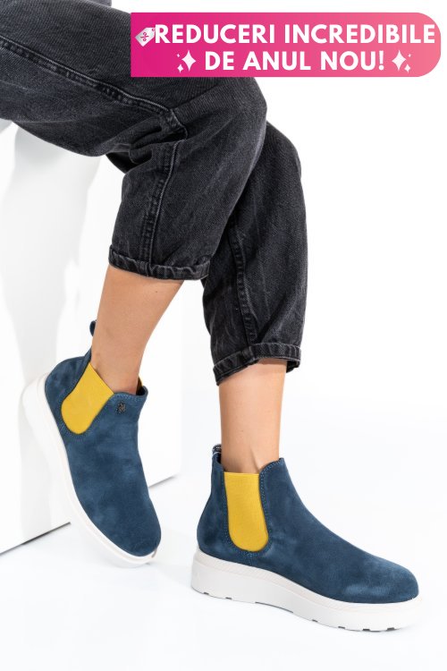 U.s. polo assn, ghete dama navy yellow penny004