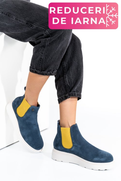 U.s. polo assn, ghete dama navy yellow penny004